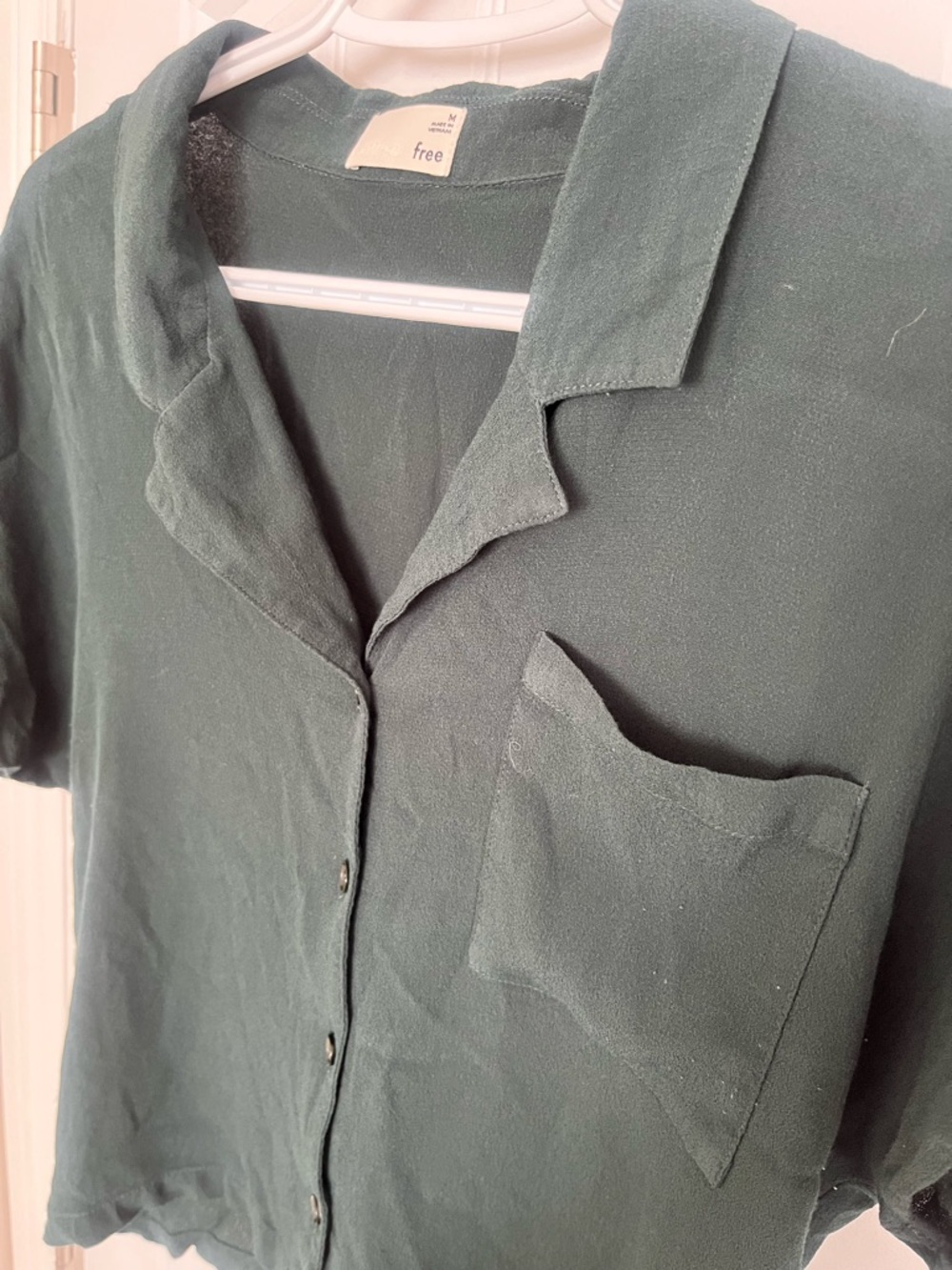 Wilfred Free Dark Green Button-Up Blouse